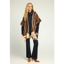 Γυναικεία κάπα με boho σχέδιο και κουκούλα