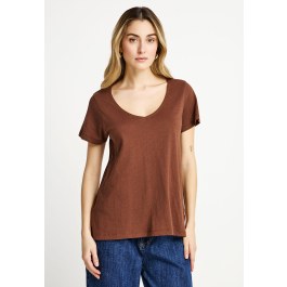 T-shirt με V λαιμόκοψη - The basics collection