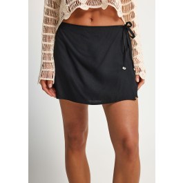 Mini skirt with side tie