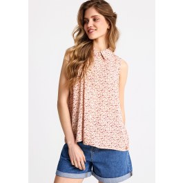 Γυναικείο φλοράλ αμάνικο πουκάμισο