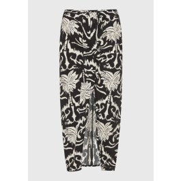 All over printed midi φούστα με άνοιγμα