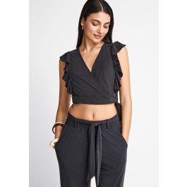 Women's single-color cropped top