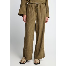Γυναικεία relaxed fit ριγέ παντελόνα