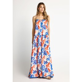 Women's relaxed fit maxi dress with all over print