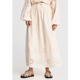 Maxi skirt with embroidery