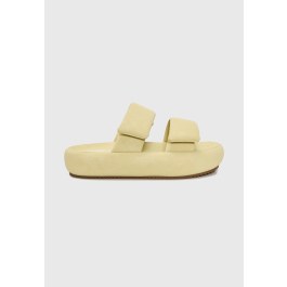 Γυναικεία flatform slides με puffer λουράκια