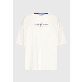 Women's relaxed t-shirt with print on the back- 100% cotton