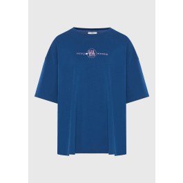 Women's relaxed t-shirt with print on the back- 100% cotton