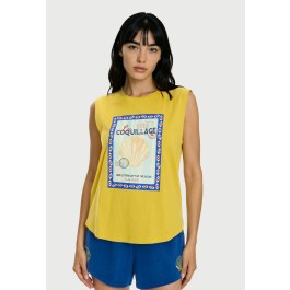 Women's sleeveless t-shirt with print