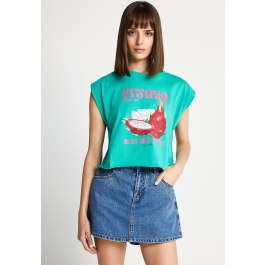 Women's sleeveless t-shirt made of organic cotton