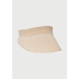 Γυναικείο flexible visor καπέλο με πλεκτή raffia-style όψη