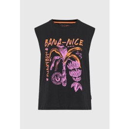 Women's sleeveless top with print