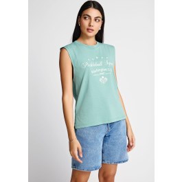 Γυναικείο βαμβακερό tank top με τύπωμα