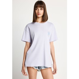 Γυναικείο βαμβακερό t-shirt με τύπωμα στην πλάτη