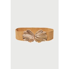 Women's elastic straw belt