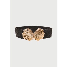 Women's elastic straw belt