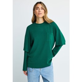 Γυναικεία oversized μπλούζα με layered μανίκι