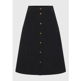 Wpmen's button-front A line midi skirt