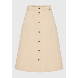 Wpmen's button-front A line midi skirt