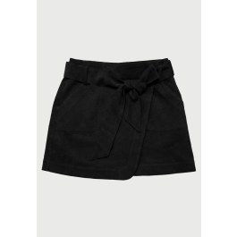 Women's wrap mini skirt with tie belt