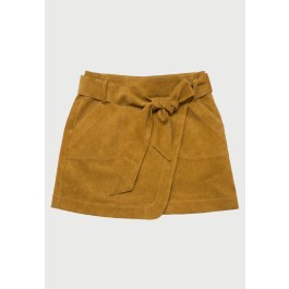 Women's wrap mini skirt with tie belt