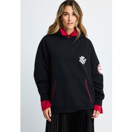 Γυναικεία μπλούζα φούτερ baseball style με κουκούλα