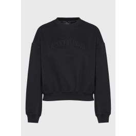 Women's loose crewneck sweatshirt with embroidered logo