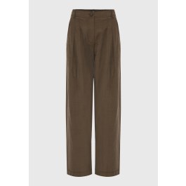 Γυναικείο casual παντελόνι tapered fit με πιέτες