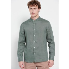 Mao neck linen shirt