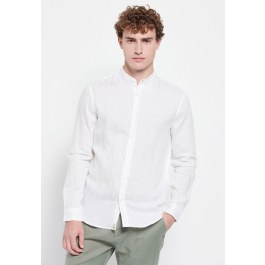 Mao neck linen shirt