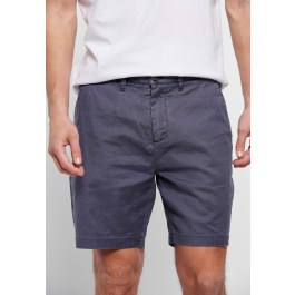 Garment dyed linen blend chino βερμούδα