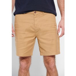 Garment dyed linen blend chino βερμούδα