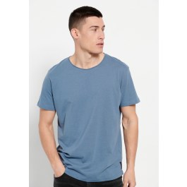 Loose fit raw cut neck t-shirt