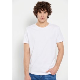 Loose fit raw cut neck t-shirt