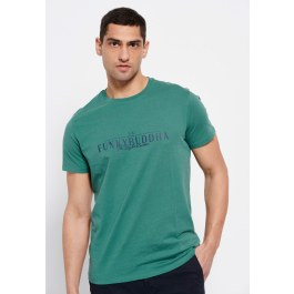 Βαμβακερό t-shirt με Funky Buddha τύπωμα