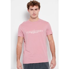 Βαμβακερό t-shirt με Funky Buddha τύπωμα