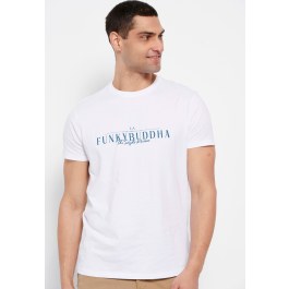 Βαμβακερό t-shirt με Funky Buddha τύπωμα