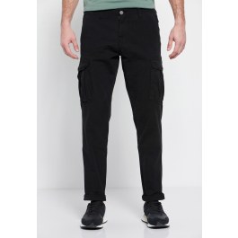 Garment dyed cargo παντελόνι σε ζακάρ ύφασμα