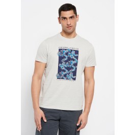 T-shirt με φλοράλ frame τύπωμα