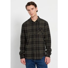 Flannel plaid shirt with pocket