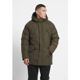 Ανδρικό puffer παρκά με κουκούλα