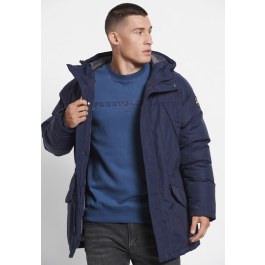 Ανδρικό puffer παρκά με κουκούλα