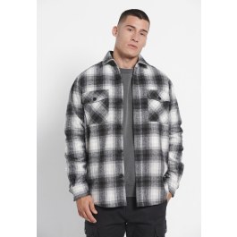 Oversized plaid flannel overshirt shirt