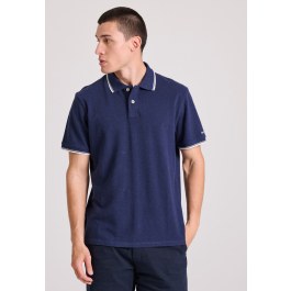 Polo shirt in melange fabric