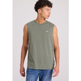 Garment dyed αμάνικη μπλούζα με logo