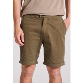 Garment dyed chino βερμούδα με ρεβέρ