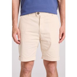 Garment dyed chino βερμούδα με ρεβέρ