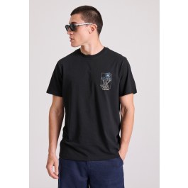 T-shirt με floral frame τύπωμα από οργανικό βαμβάκι