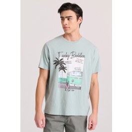 T-shirt με τύπωμα σε vintage look