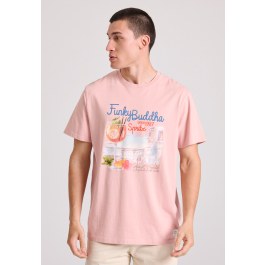 T-shirt με vintage coctail τύπωμα